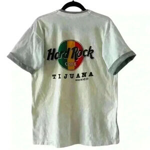 VINTAGE - Hard Rock Cafe Tijuana Double Collar Tee - Size Large